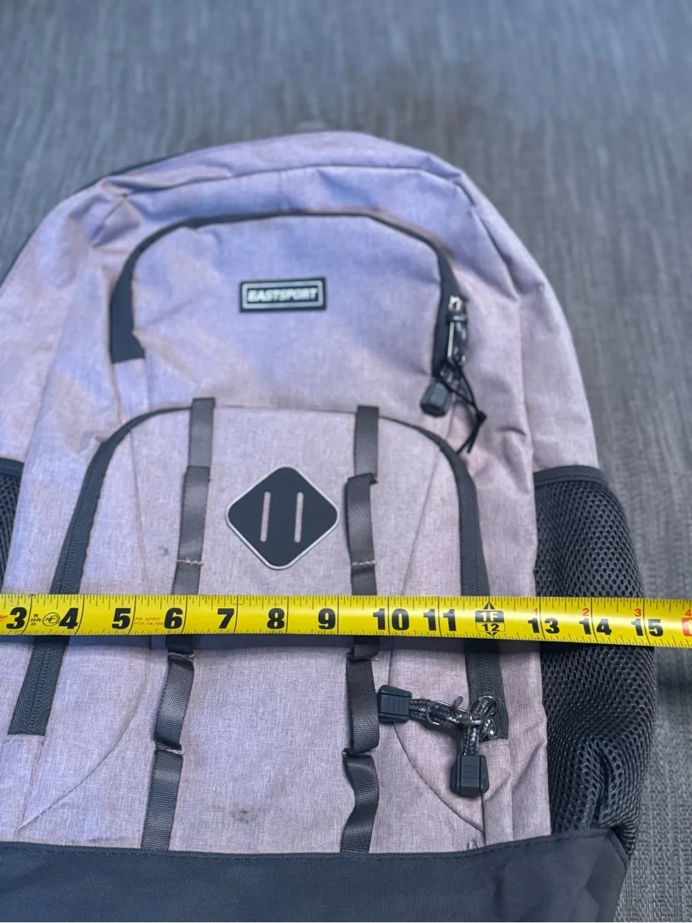 Eastsport Women's Lavender Gray Backpack with Black Accents